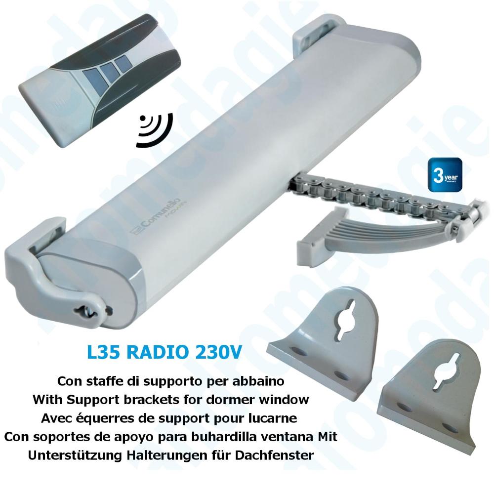 LIWIN RADIO 350N 230V GRAU + R1 CONTROL GRAU + SUPPORT GAUBEN GRAU