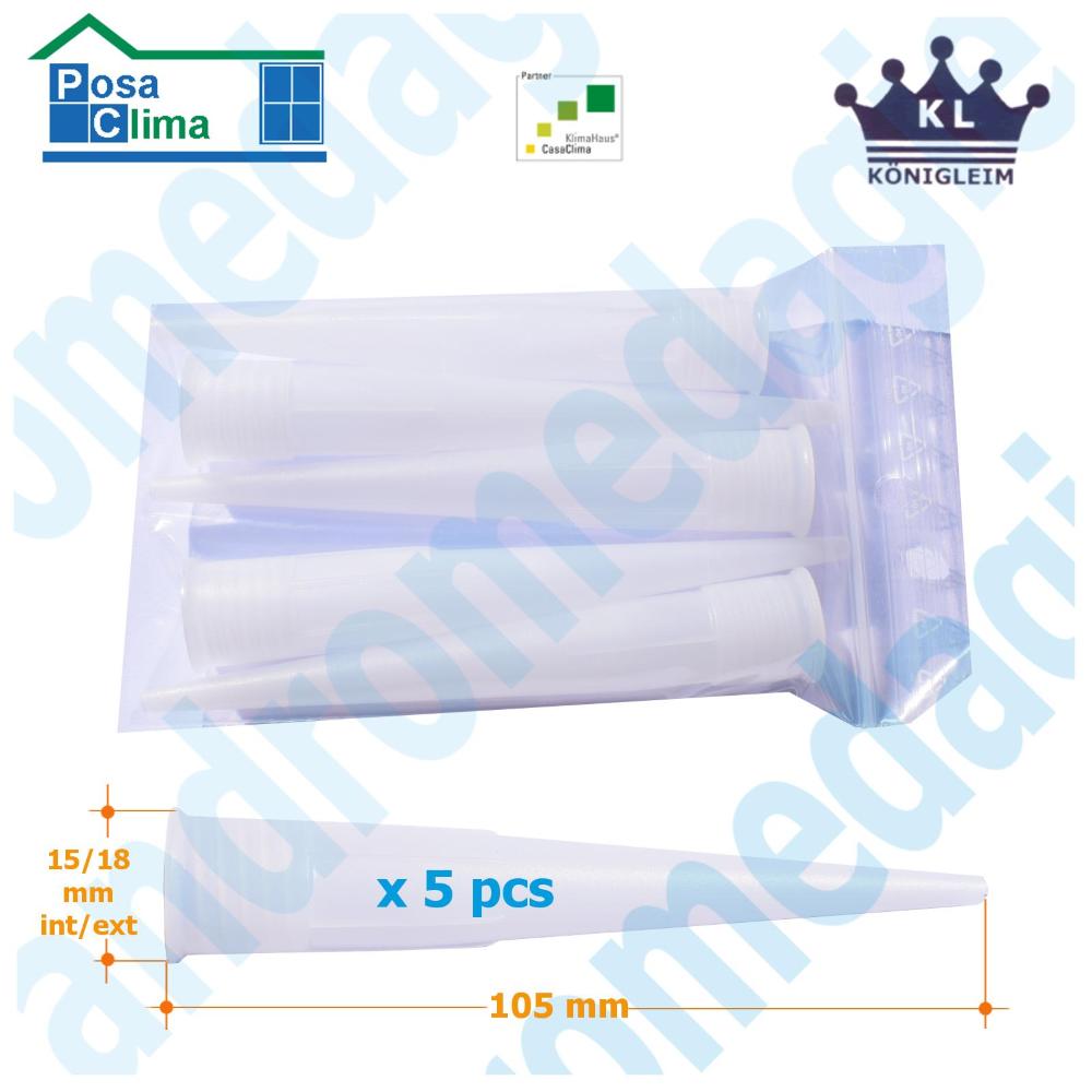 BECCUCCIO STANDARD PER CARTUCCE 290/310ML 5 PZ