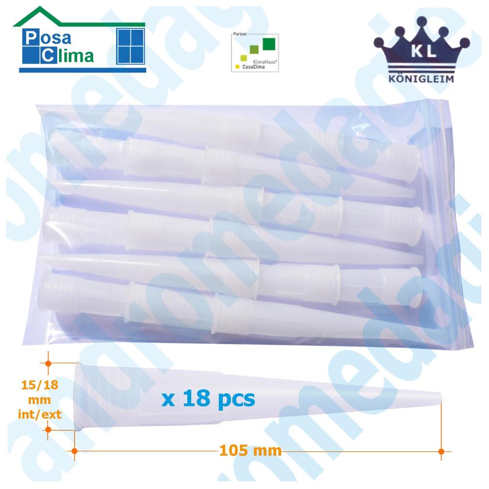 BECCUCCIO STANDARD PER CARTUCCE 290/310ML 18 PZ