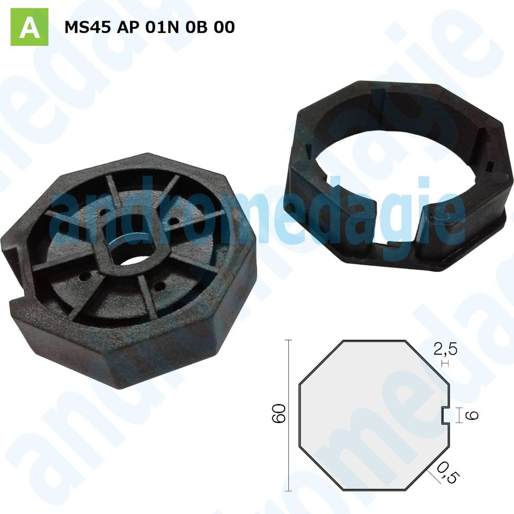 PULLEY OCTAGONAL CROWN Ø60 MM THICKNESS 0,5