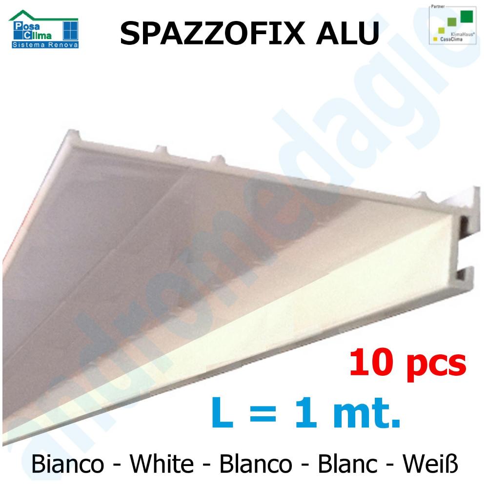 SPAZZOFIX ALU WHITE L=1MT (99~100CM) 10 PCS