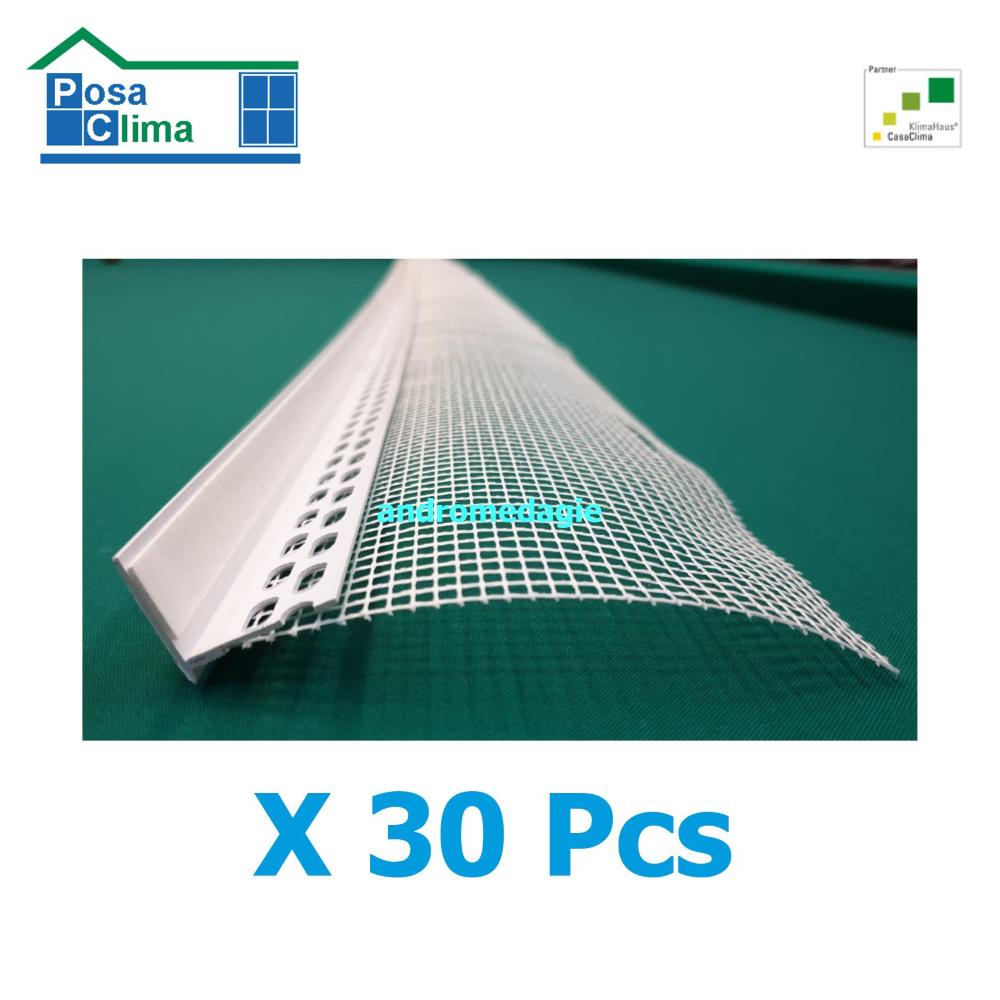 L-SHAPED OUTDOOR PLASTER DOOR PROFILE WITH NET 2.60MT 30 PCS